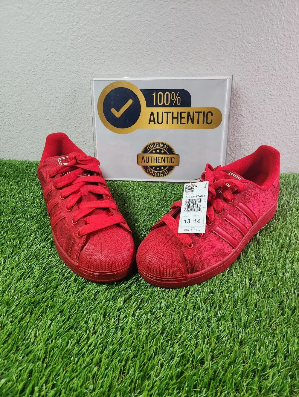 Size 13 - Adidas Superstar II Better Scarlet Men's IH9302